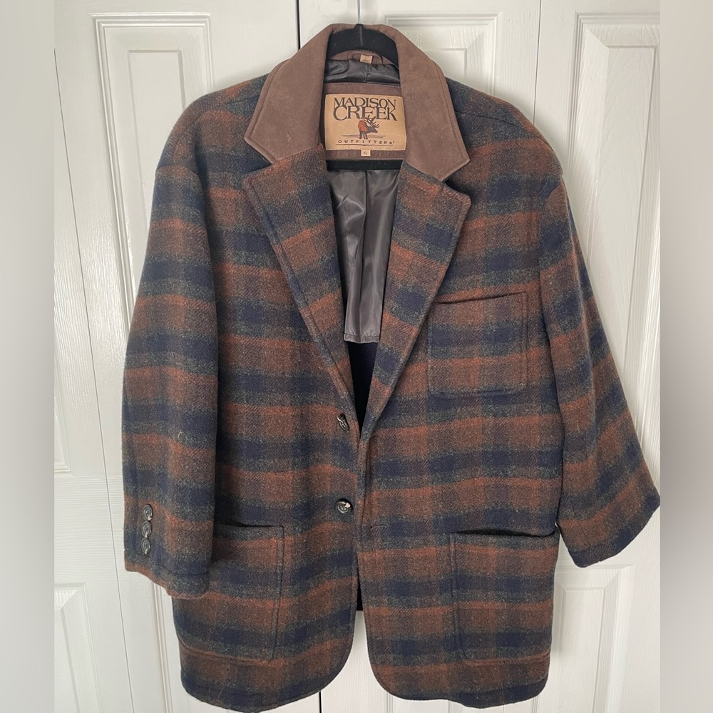 Madison Creek Outfitters Wool Men’s Western Wear Plaid Coat size XL